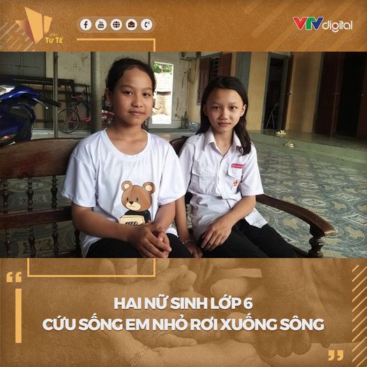 HAI NỮ SINH LỚP 6 CỨU SỐNG EM NHỎ RƠI XUỐNG SÔNG